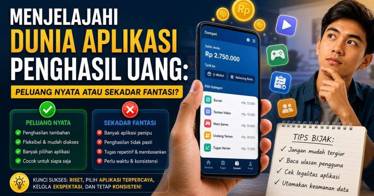 Menjelajahi Dunia Aplikasi Penghasil Uang Peluang Nyata atau Sekadar Fantasi