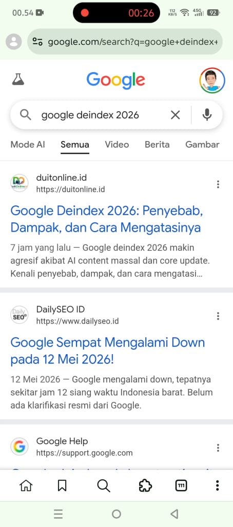 bukti seo ranking google 7 jam duitonline